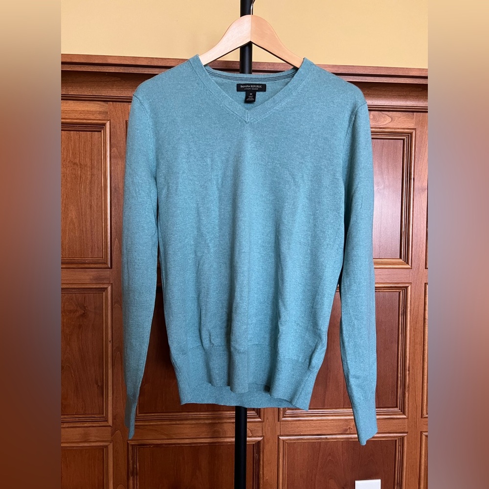Banana Republic Sweater Men's V-Neck Green Size M